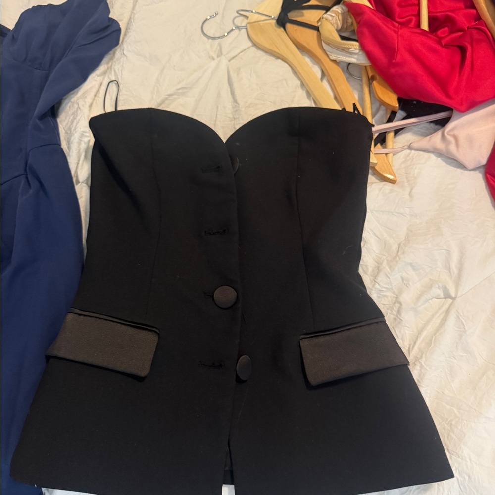Zara Black Strapless Top